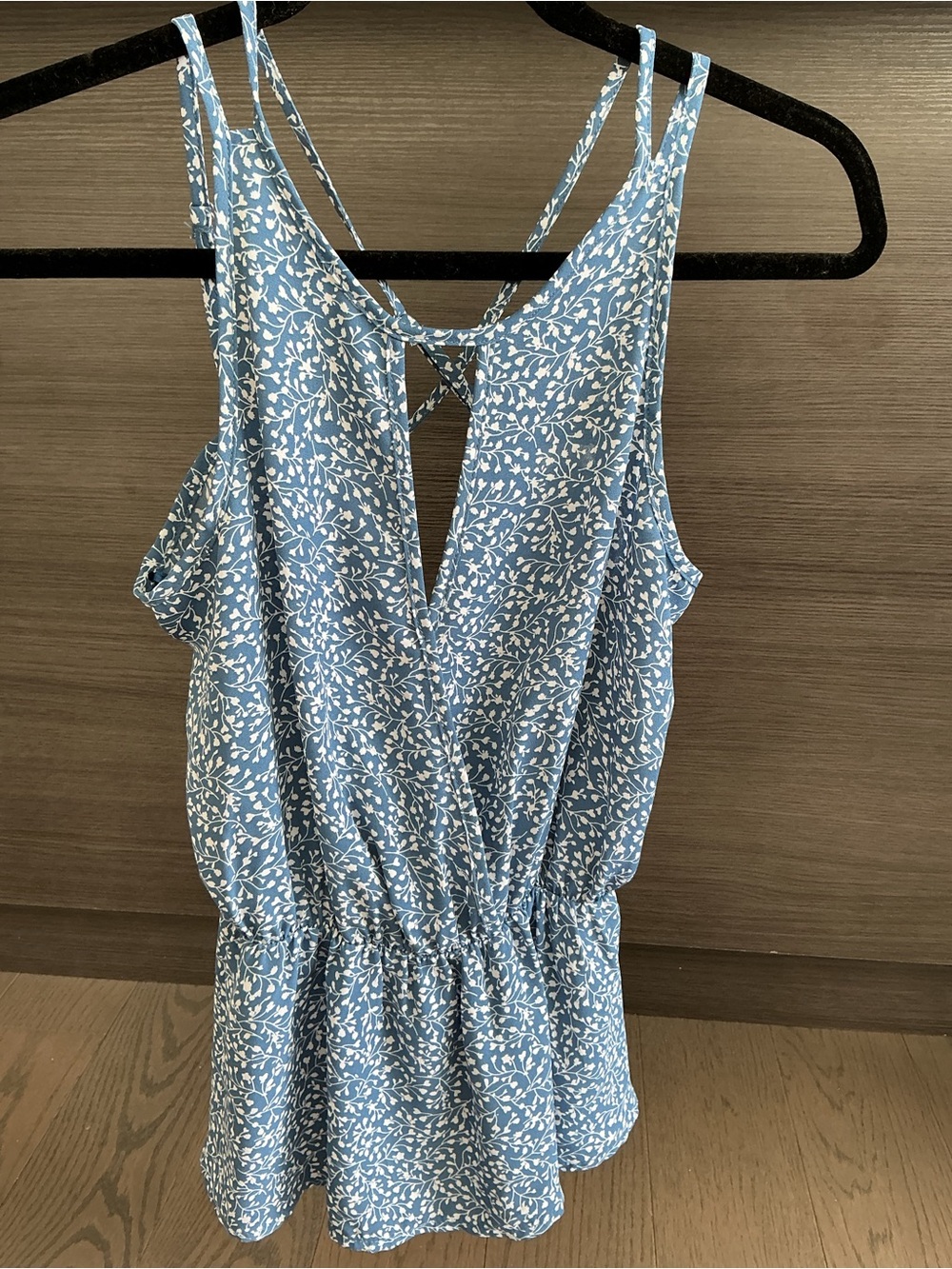 Sienna Sky Blue and White Floral Top